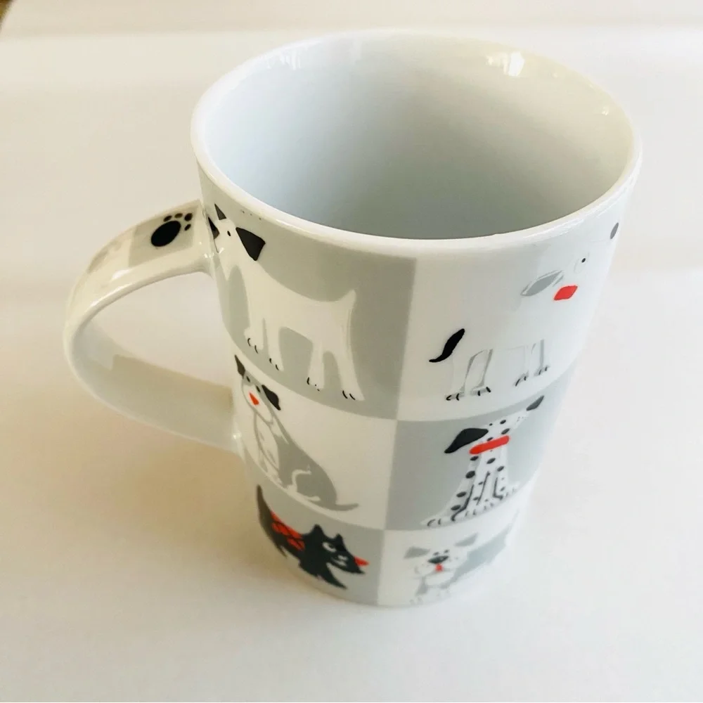 Chequered Pets Coffee Mug Dogs Design Fine Porcelain Rayware UK